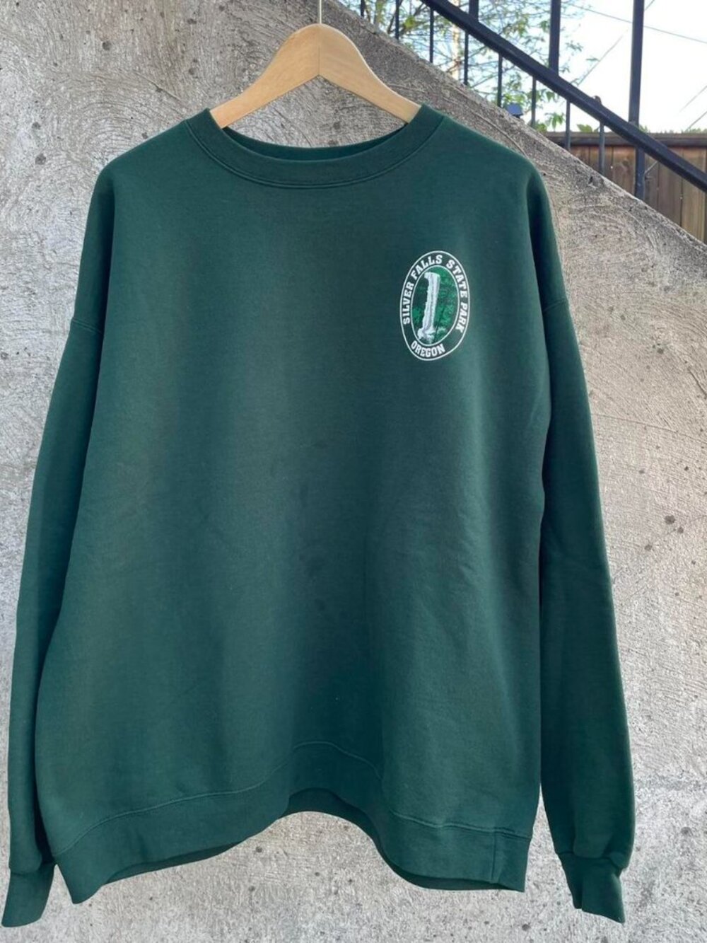 Silver Falls State Park Oregon double sided crewneck size XL - Picture 2 of 7